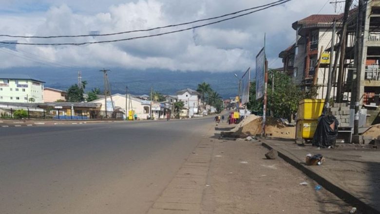 Ville de Buea durant les villes mortes