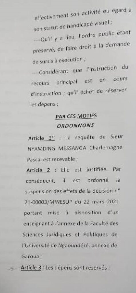 Décision justice en faveur Messanga Nyamding pg 2